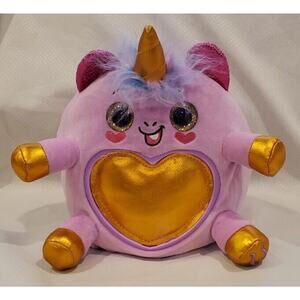 Zuru Rainbocorns Big Gold Glitter Eyes Gold Heart Stuffed Animal Plush Toy